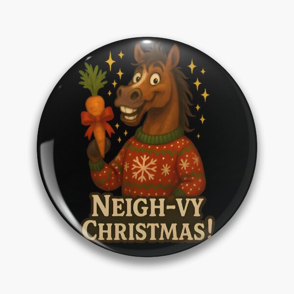 Item preview, Neigh-vy Christmas – Funny Equine Vet Holiday Pun designed and sold by Bettybee00.