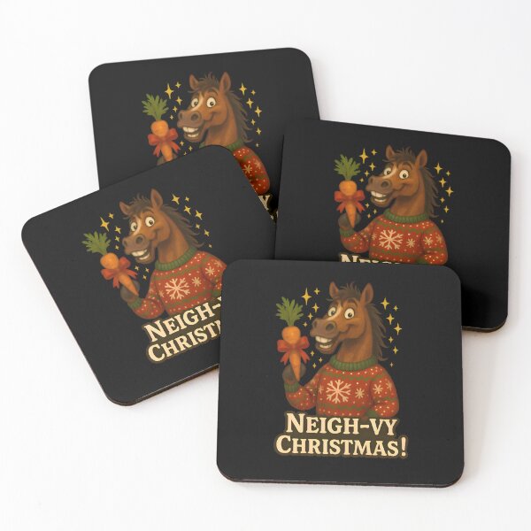 Item preview, Neigh-vy Christmas – Funny Equine Vet Holiday Pun designed and sold by Bettybee00.