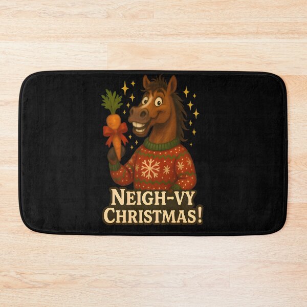 Item preview, Neigh-vy Christmas – Funny Equine Vet Holiday Pun designed and sold by Bettybee00.