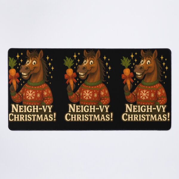 Item preview, Neigh-vy Christmas – Funny Equine Vet Holiday Pun designed and sold by Bettybee00.