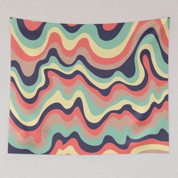 Item preview, squiggly mars (retro pastels) designed and sold by quinnhopp.