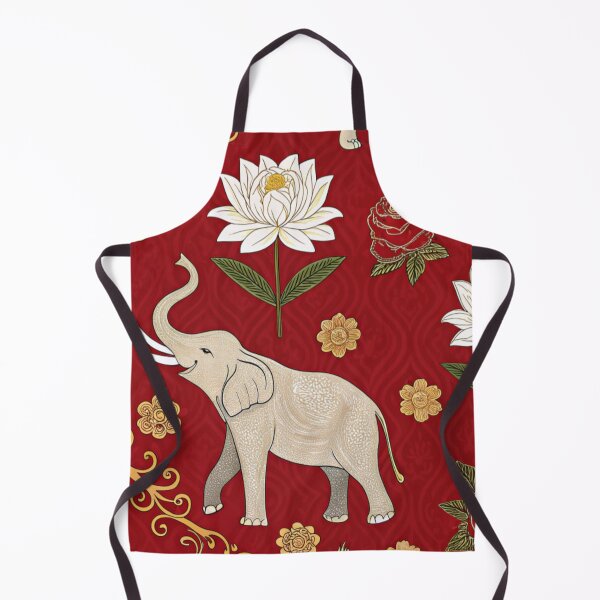 Item preview, Elephants with raised trunks surrounded by lotus flowers . designed and sold by Lucky 777.
