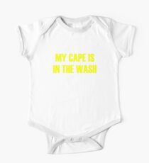 Cape superhero cape Short Sleeve Baby One-Piece