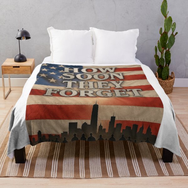 Item preview, How Soon They Forget – American Flag & City Skyline Tribute | Line & Legacy designed and sold by lineandlegacy.