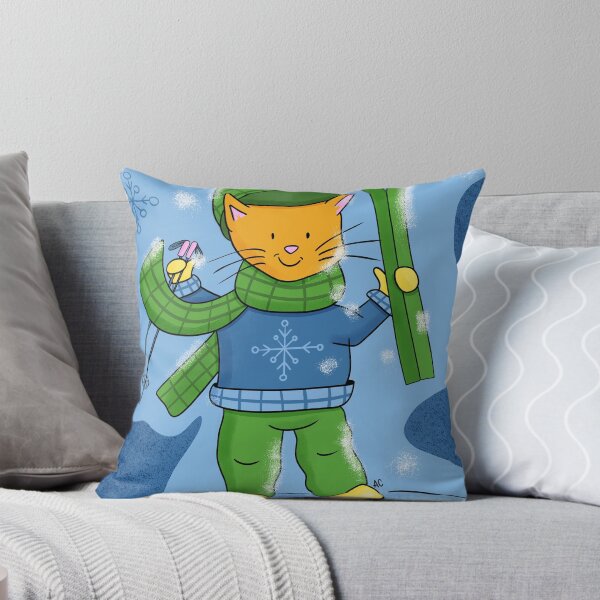 Item preview, Cat Going Skiing  designed and sold by iCraftCafe.