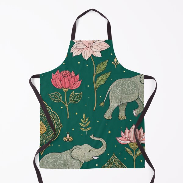 Item preview, Elephants with raised trunks surrounded by lotus flowers . designed and sold by Lucky 777.
