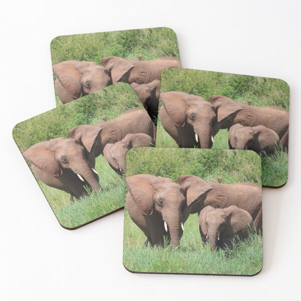 Item preview, Elephant Family in the Grass designed and sold by KristalStittle.