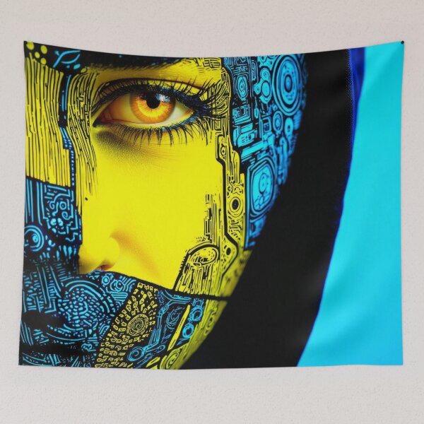 Item preview, Yellow Symbols Face 3 designed and sold by 3dvirtualand.