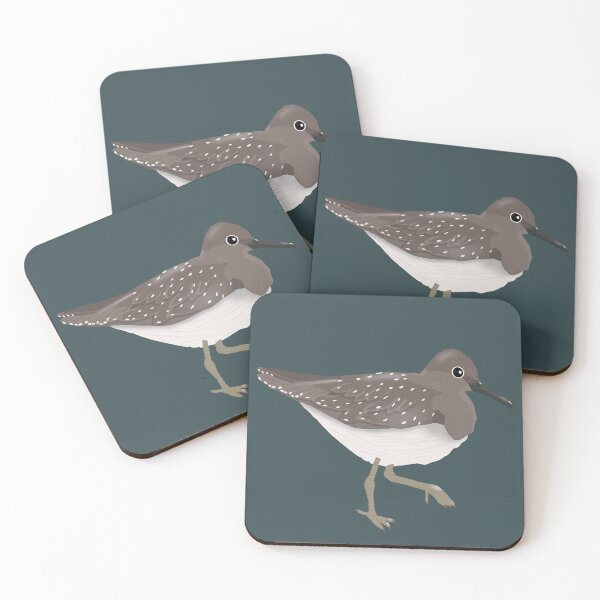 Item preview, Solitary Sandpiper Wading (Fall/Non-Breeding Plumage) designed and sold by BDBirds.