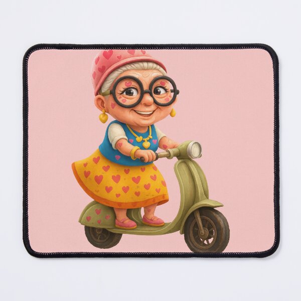 Item preview, Heart Granny on a Scooter — Spreading Love on the Go designed and sold by kornkobart.