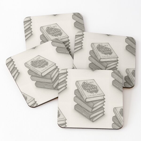 Item preview, A Court of Silver Flames Book Stack | ACOTAR Series Fan Art (Pencil) designed and sold by biblio_phile.