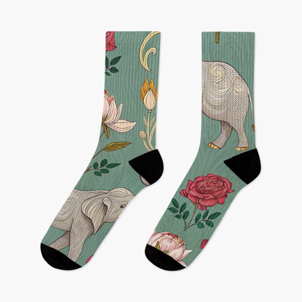 Item preview, Elephants with raised trunks surrounded by lotus flowers . designed and sold by Lucky 777.