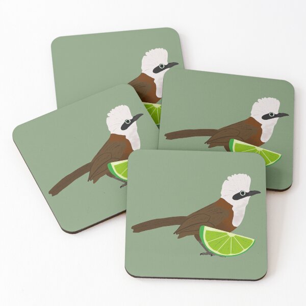 Item preview, White Crested Laughing Thrush and Lime designed and sold by BDBirds.