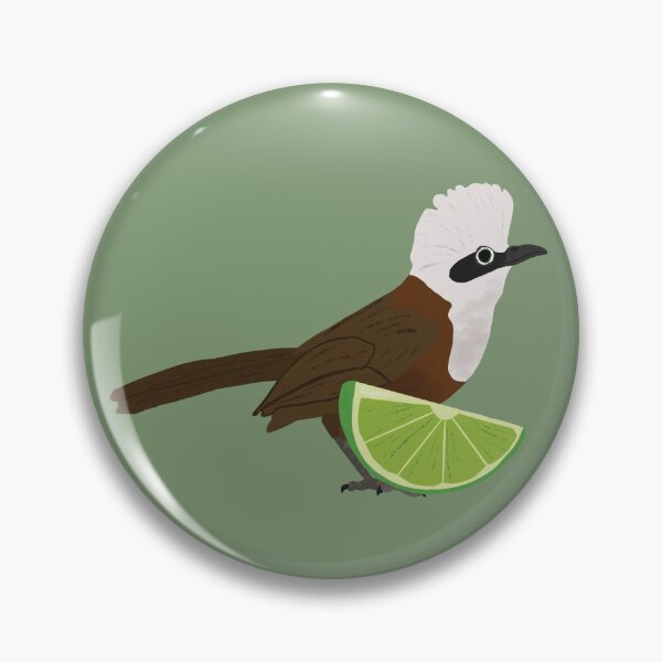 Item preview, White Crested Laughing Thrush and Lime designed and sold by BDBirds.
