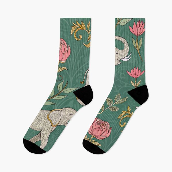 Item preview, Elephants with raised trunks surrounded by lotus flowers . designed and sold by Lucky 777.