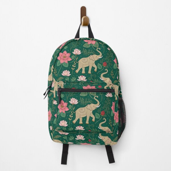 Item preview, Elephants with raised trunks surrounded by lotus flowers . designed and sold by Lucky 777.