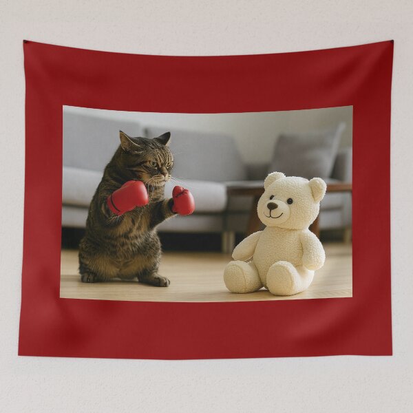 Item preview, Grumpy Cat, (Catsius Clay) Puts on Boxing Gloves designed and sold by Tridentulus.