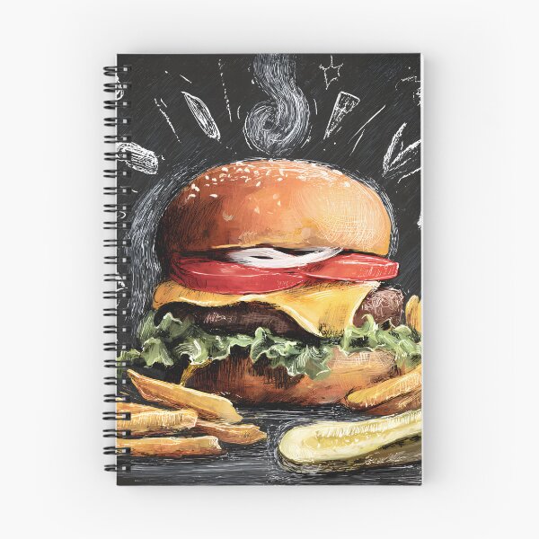 Item preview, Savor a Juicy Cheeseburger with Fresh Lettuce, Tomato, Melted Cheese, Golden Fries, and Pickle designed and sold by OlfactoART Studio.
