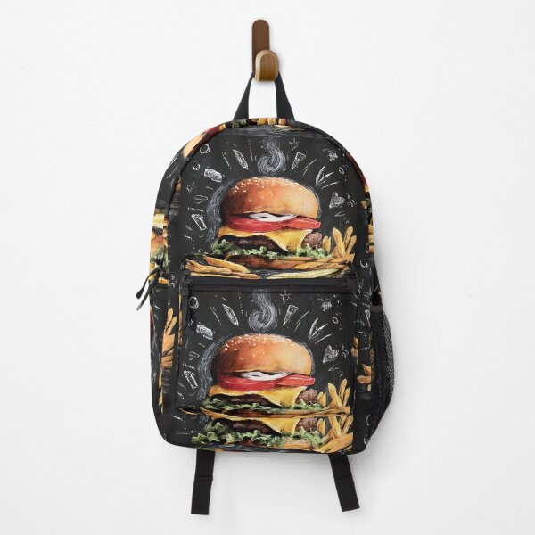 Item preview, Savor a Juicy Cheeseburger with Fresh Lettuce, Tomato, Melted Cheese, Golden Fries, and Pickle designed and sold by OlfactoART Studio.