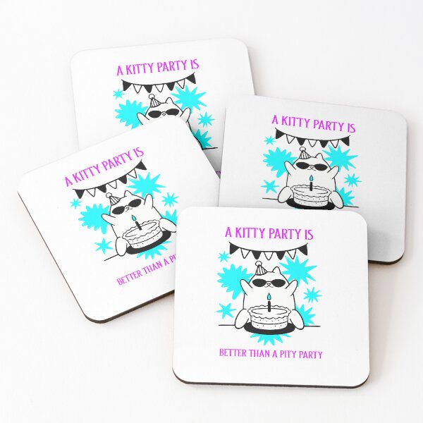 Item preview, A Kitty Party Is Better Than a Pity Party designed and sold by SavvyVacationer.