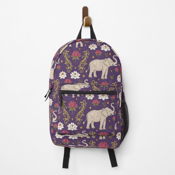 Item preview, Elephants with raised trunks surrounded by lotus flowers . designed and sold by Lucky 777.