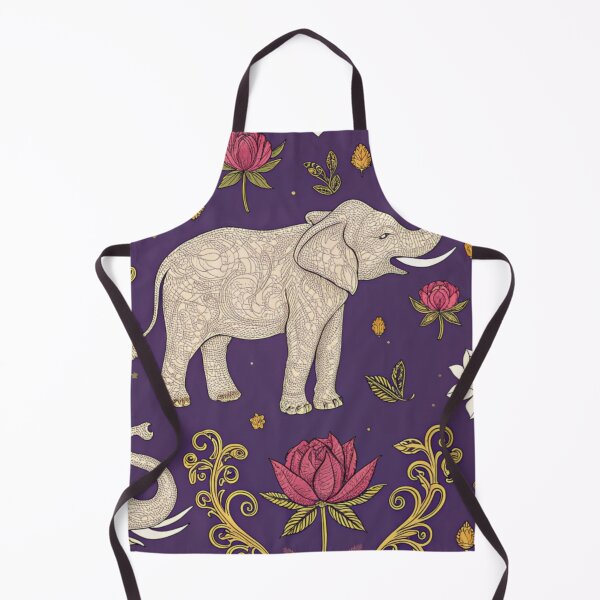 Item preview, Elephants with raised trunks surrounded by lotus flowers . designed and sold by Lucky 777.