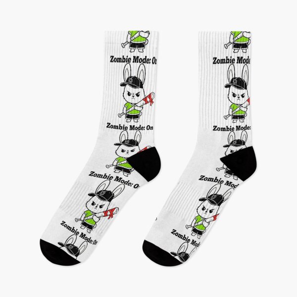 Item preview, Zombie Mode On – Cute Angry Bunny with Bat designed and sold by threeABinks.
