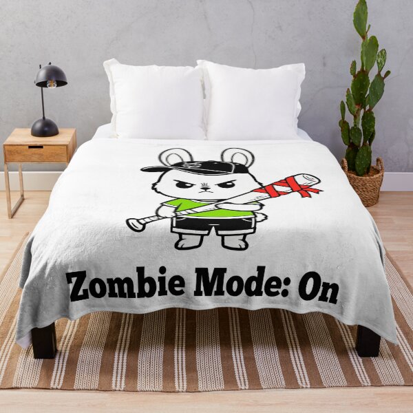 Item preview, Zombie Mode On – Cute Angry Bunny with Bat designed and sold by threeABinks.