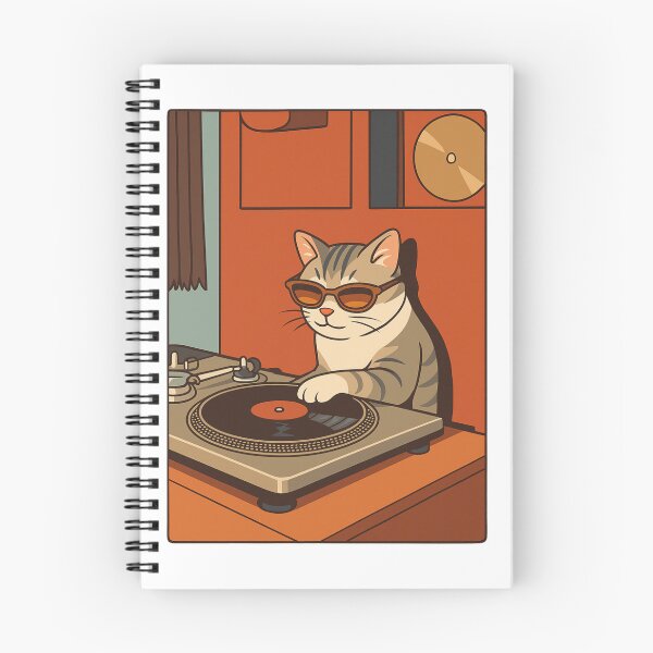 Item preview, Lo-Fi Cat DJ designed and sold by Painted Paw Studio.