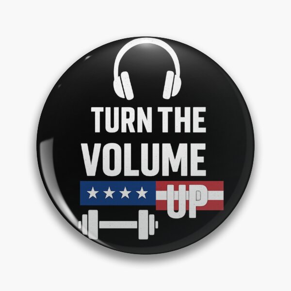 Item preview, Turn The Volume Up Gym Shirt – Motivational Workout Tee for Music & Fitness Lovers | USA Flag Dumbbell Design designed and sold by fabricutie.