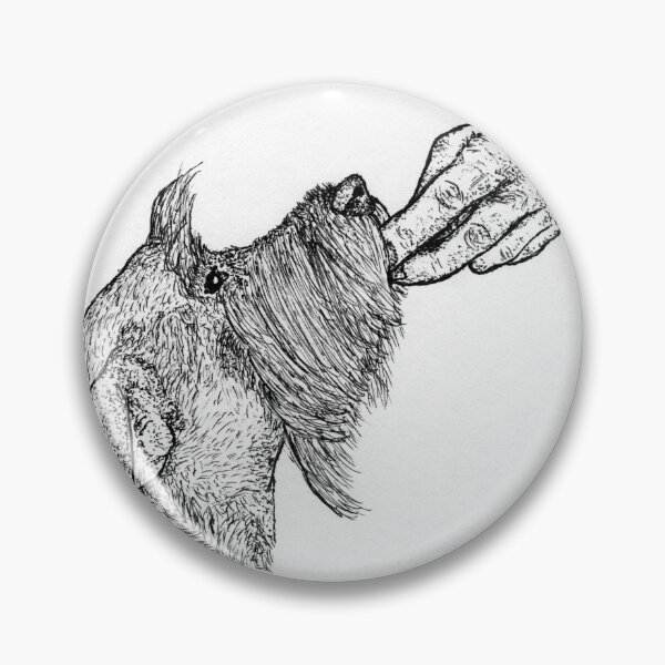 Item preview, Minimalist Schnauzer Portrait | Hand-Drawn Pen and Ink Stipple Art | High-Contrast Dog Drawing designed and sold by wbhny.