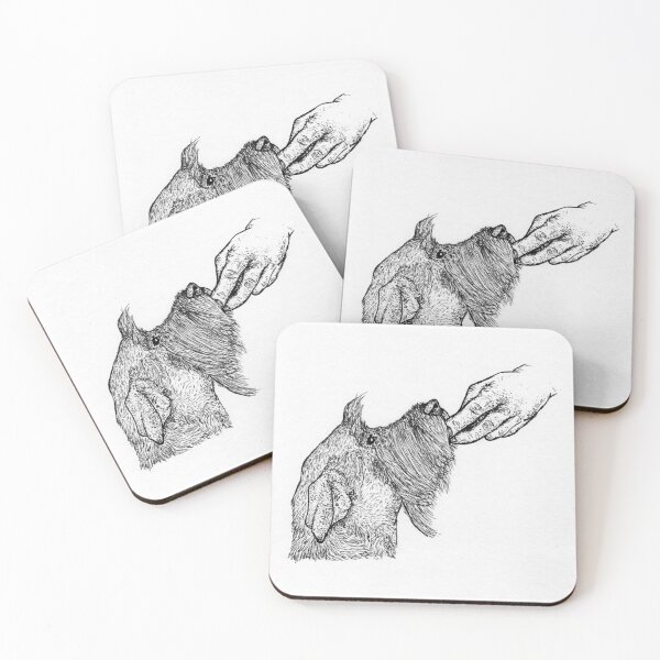 Item preview, Minimalist Schnauzer Portrait | Hand-Drawn Pen and Ink Stipple Art | High-Contrast Dog Drawing designed and sold by wbhny.