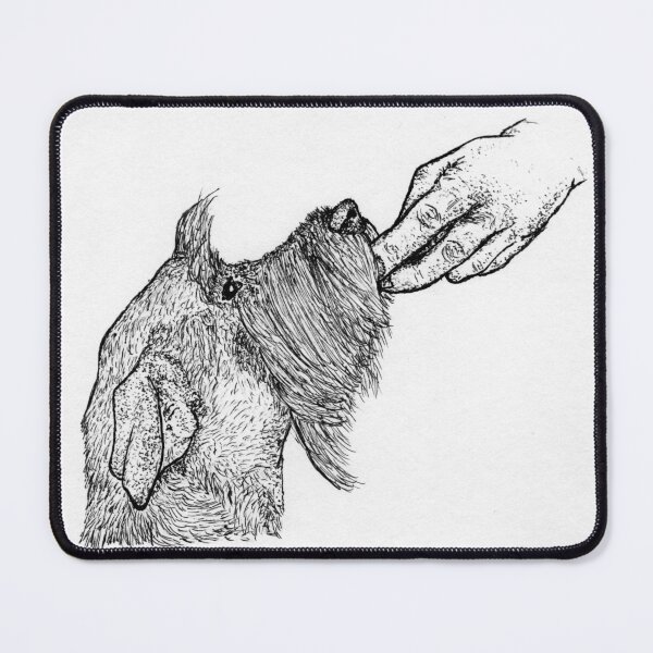 Item preview, Minimalist Schnauzer Portrait | Hand-Drawn Pen and Ink Stipple Art | High-Contrast Dog Drawing designed and sold by wbhny.