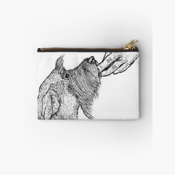Item preview, Minimalist Schnauzer Portrait | Hand-Drawn Pen and Ink Stipple Art | High-Contrast Dog Drawing designed and sold by wbhny.