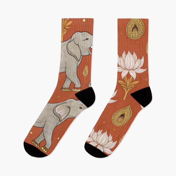Item preview, Elephants with raised trunks surrounded by lotus flowers . designed and sold by Lucky 777.