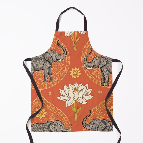 Item preview, Elephants with raised trunks surrounded by lotus flowers . designed and sold by Lucky 777.