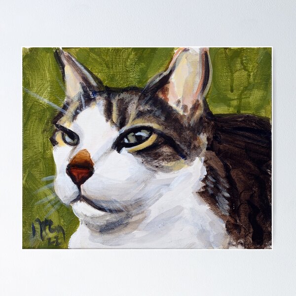 Item preview, Baxter the green-eyed cat designed and sold by rontaylorcrouch.