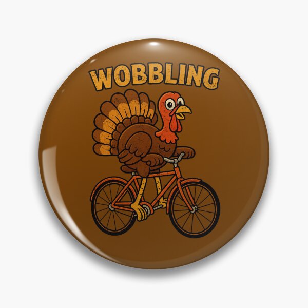 Item preview, Wobbling Funny Turkey Thanksgiving Fall Fitness Riding Bicycle designed and sold by FreshVibe Prints.