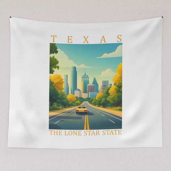 Item preview, 43 Texas Travel Poster designed and sold by Lucy Goosy Art.