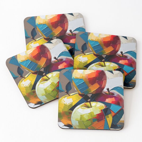 Item preview, “Pastel Harmony Apples – Abstract Still Life” designed and sold by Rudie.Studio.
