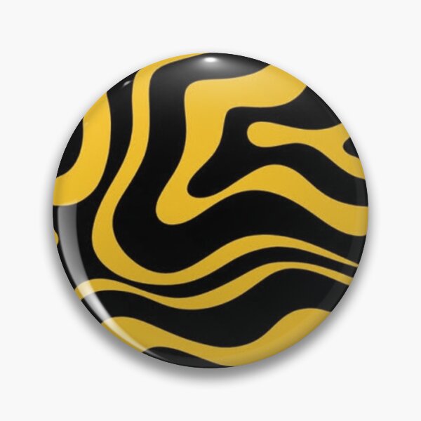 Item preview, Abstract Modern Retro yellow swirling waves pattern designed and sold by PATTERN4HAPPY.