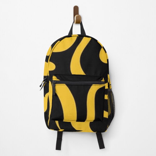 Item preview, Abstract Modern Retro yellow swirling waves pattern designed and sold by PATTERN4HAPPY.