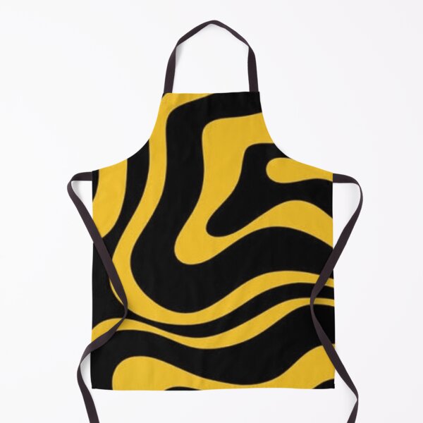 Item preview, Abstract Modern Retro yellow swirling waves pattern designed and sold by PATTERN4HAPPY.