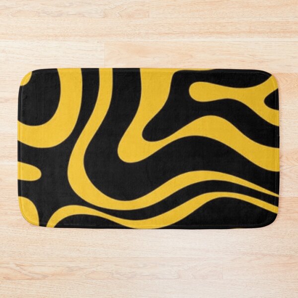 Item preview, Abstract Modern Retro yellow swirling waves pattern designed and sold by PATTERN4HAPPY.