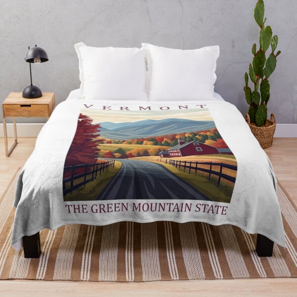 Item preview, 45 Vermont Travel Poster designed and sold by Lucy Goosy Art.