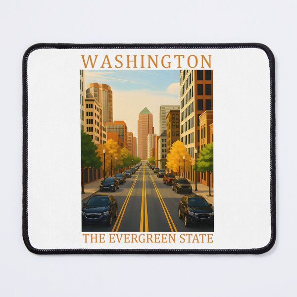 Item preview, 47 Washington Travel Poster designed and sold by Lucy Goosy Art.