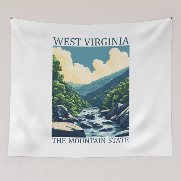 Item preview, 48 West Virginia Travel Poster designed and sold by Lucy Goosy Art.