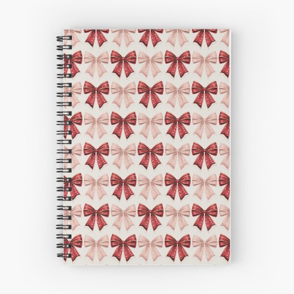 Item preview, Red and Pink Christmas Ribbon Bow Pattern designed and sold by WeTheWeirdosCo.