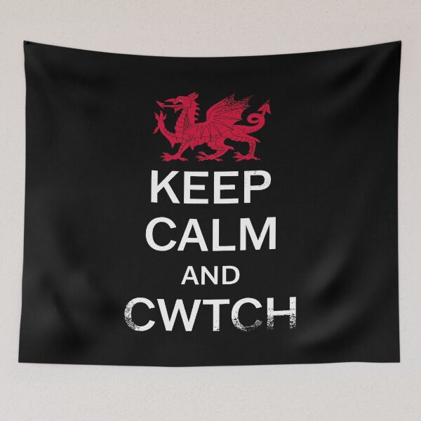 Item preview, Keep Calm and Cwtch – Welsh Red Dragon (Grunge Style) designed and sold by Designs by Jesabee.