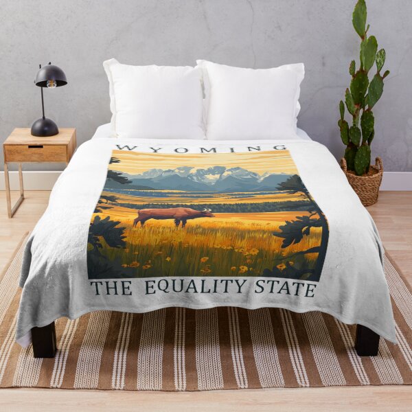 Item preview, 50 Wyoming Travel Poster designed and sold by Lucy Goosy Art.